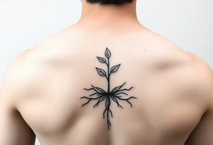 minimalistic sprout tattoo as a cycle that symbolizes that every year we just grow all over again tattoo idea