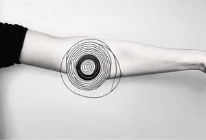 thin tattoo that circles around the arm and forearm tattoo idea