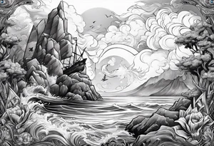 Poseidon water tattoo idea