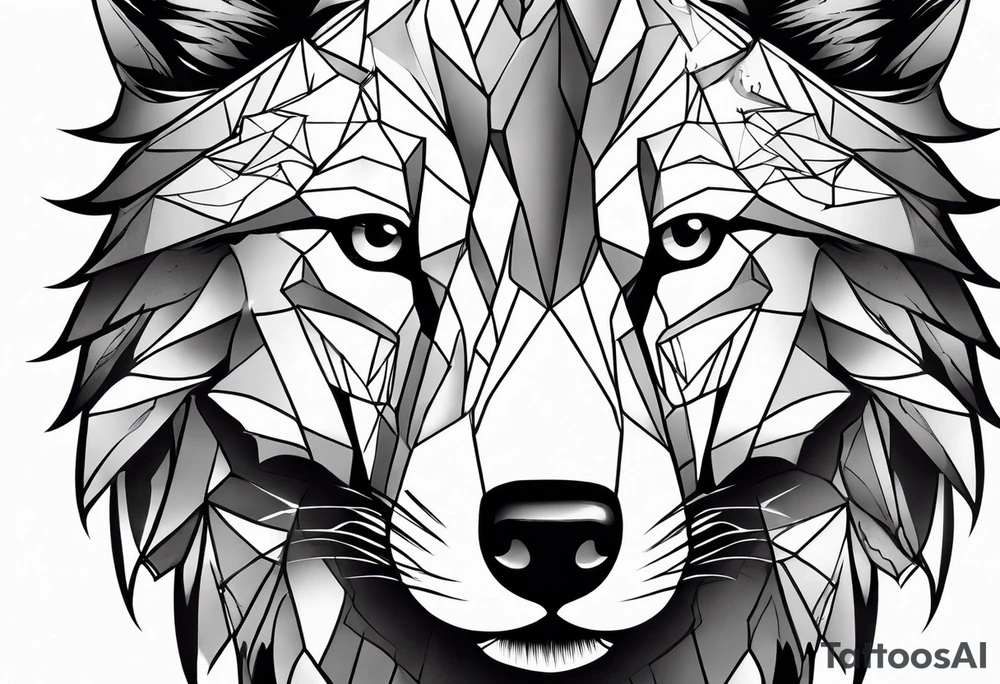 Powerful fearless wolf tattoo idea