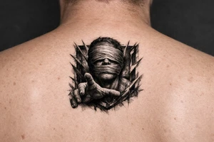 Reaching out for help in silence tattoo idea