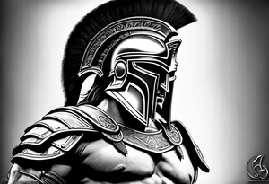 spartan warrior full body tattoo idea