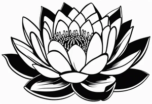 single line water lily tattoo tattoo idea
