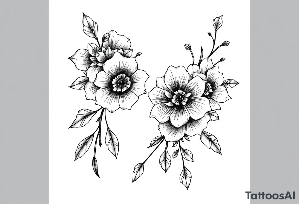 Western floral sleeve tattoo tattoo idea