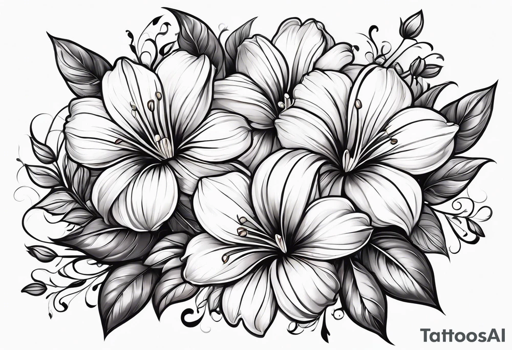 flower, cross tattoo idea