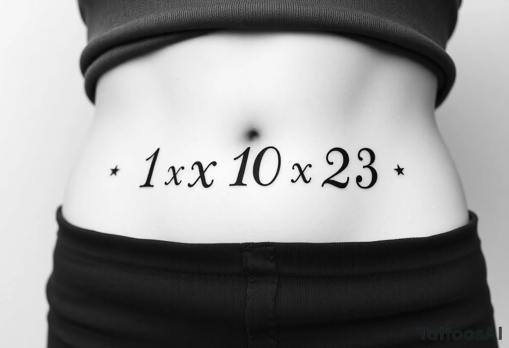 1x10^23 surrounded by stars tattoo idea