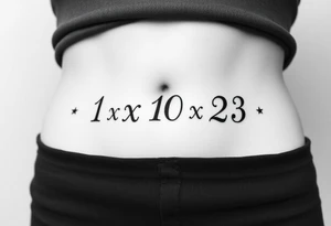 1x10^23 surrounded by stars tattoo idea