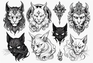 Hades as an cat tattoo idea