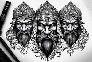 3 lost spirts floating in smoke hear no evil see no evil speak no evil tattoo idea