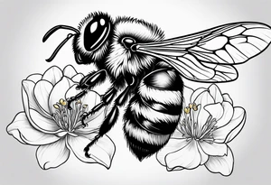 Bumblebee and magnolia tattoo idea