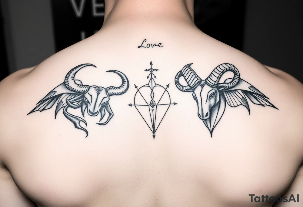 Love cancer and Taurus tattoo idea