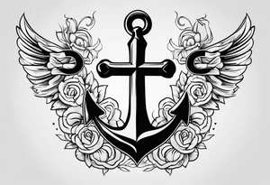 Anchor cross tattoo idea