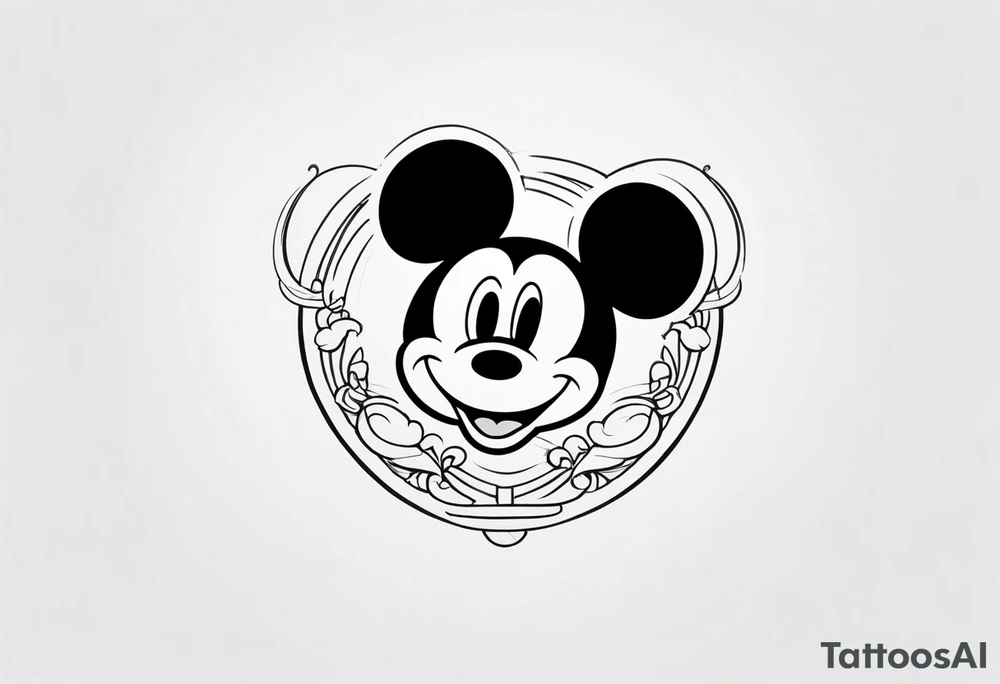 mickey mouse tattoo idea