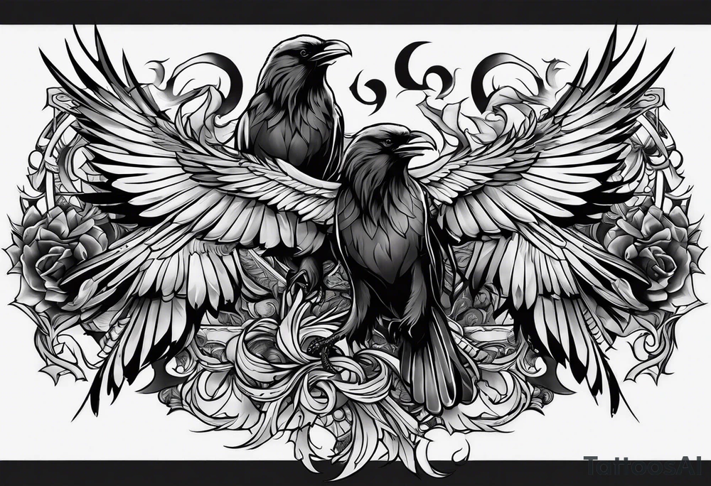 gungnir and ravens tattoo idea