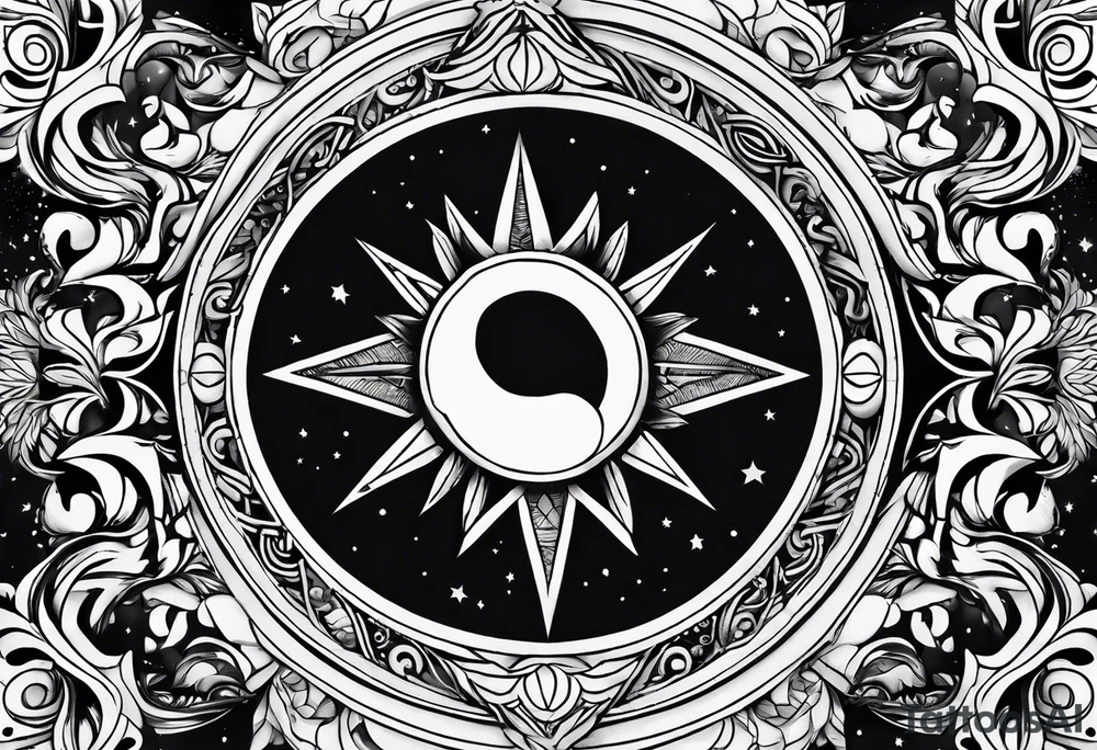 sacred moon tattoo idea