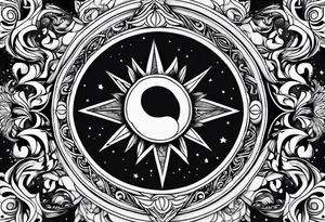 sacred moon tattoo idea