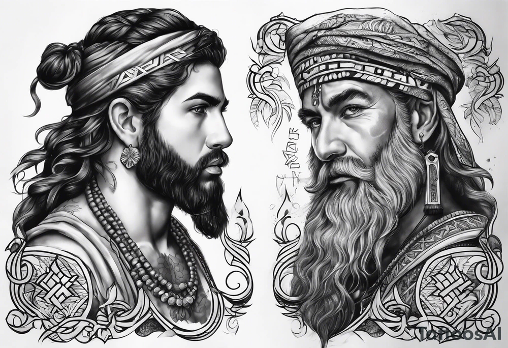 David name in Hebrew tattoo idea