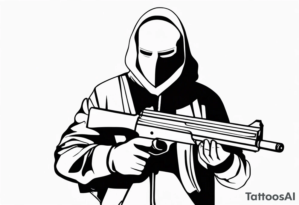 Anonymous with shotgun tattoo idea