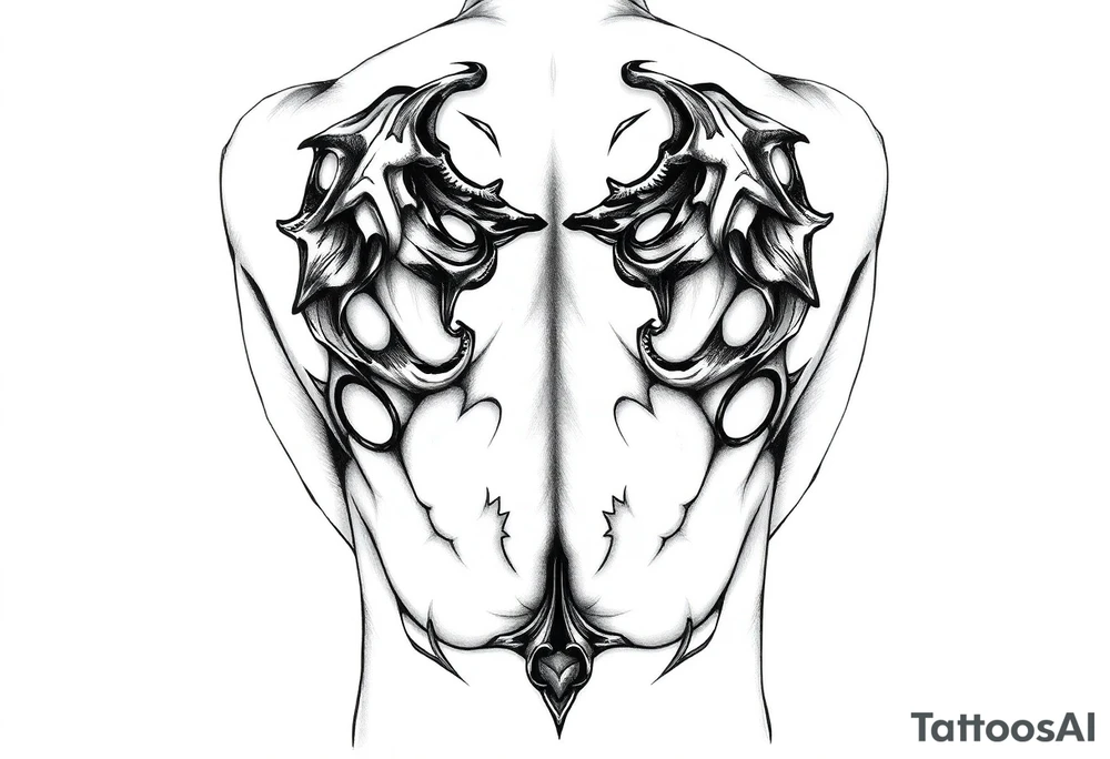 bondage fetish inspired full butt tattoo for a man tattoo idea