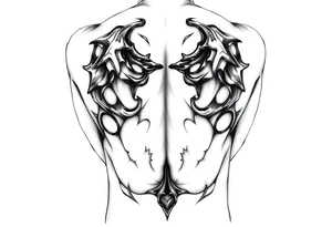 bondage fetish inspired full butt tattoo for a man tattoo idea