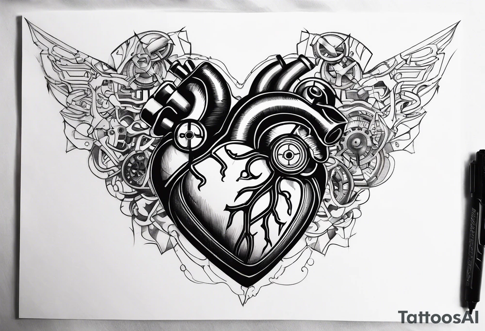 Mechanical Heart tattoo idea