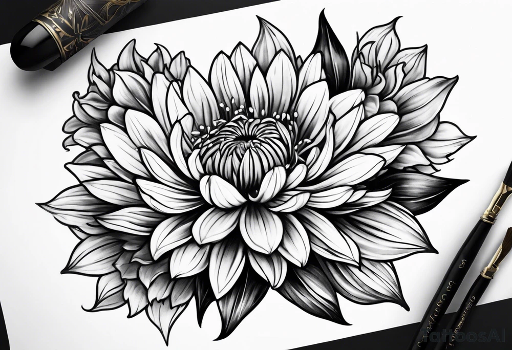 Aster flower tattoo idea