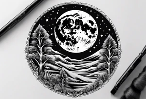 a full moon tattoo idea