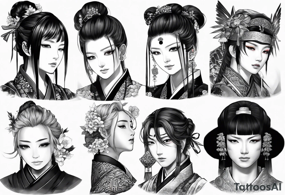 The Japanese say you have three faces. The first face, you show to the world. The second face, you show to your close friends and your family. The third face, you never show anyone. tattoo idea