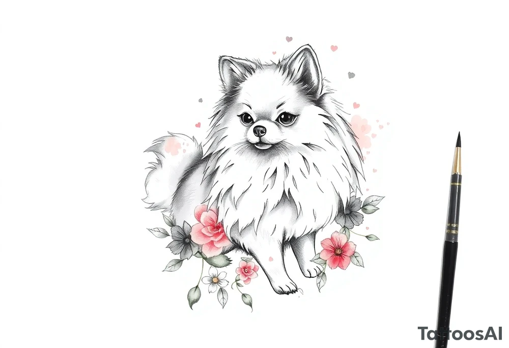 Lulu da pomerania tattoo idea