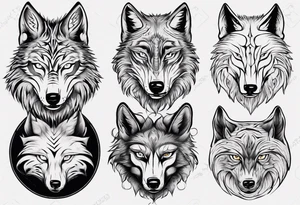 wolfs head tattoo idea