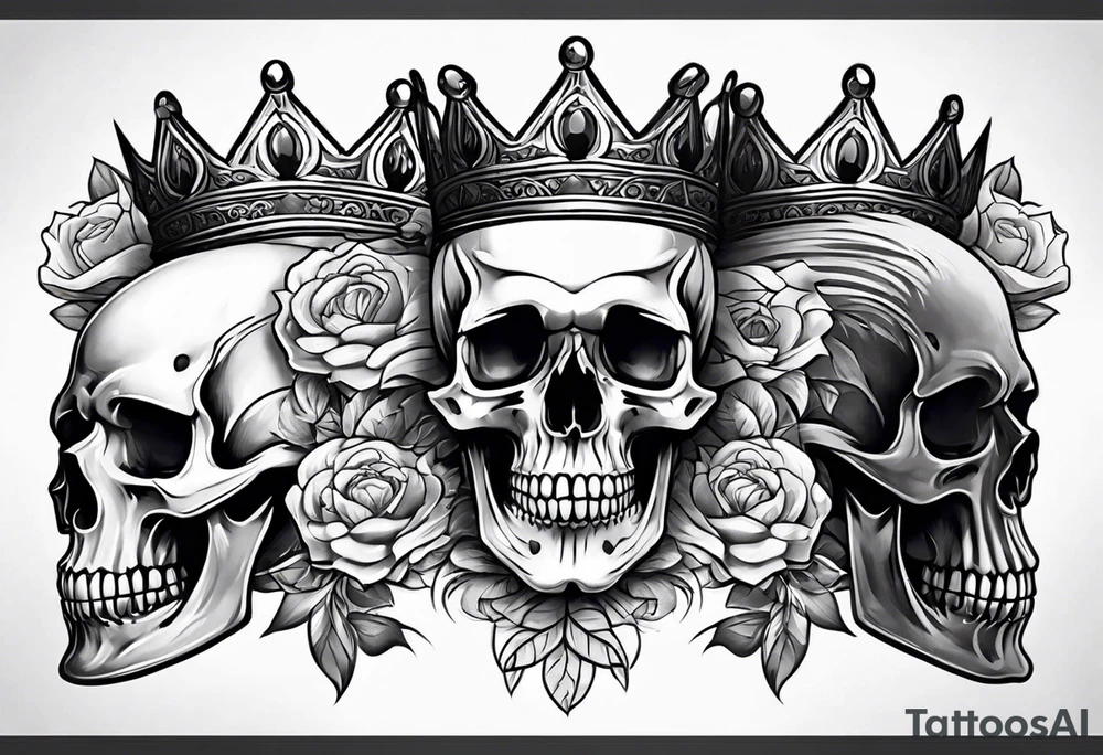 side profile
skull crown tattoo idea