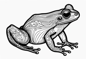 a psychedelic frog tattoo idea