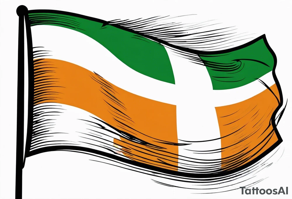 flag of ireland tattoo idea