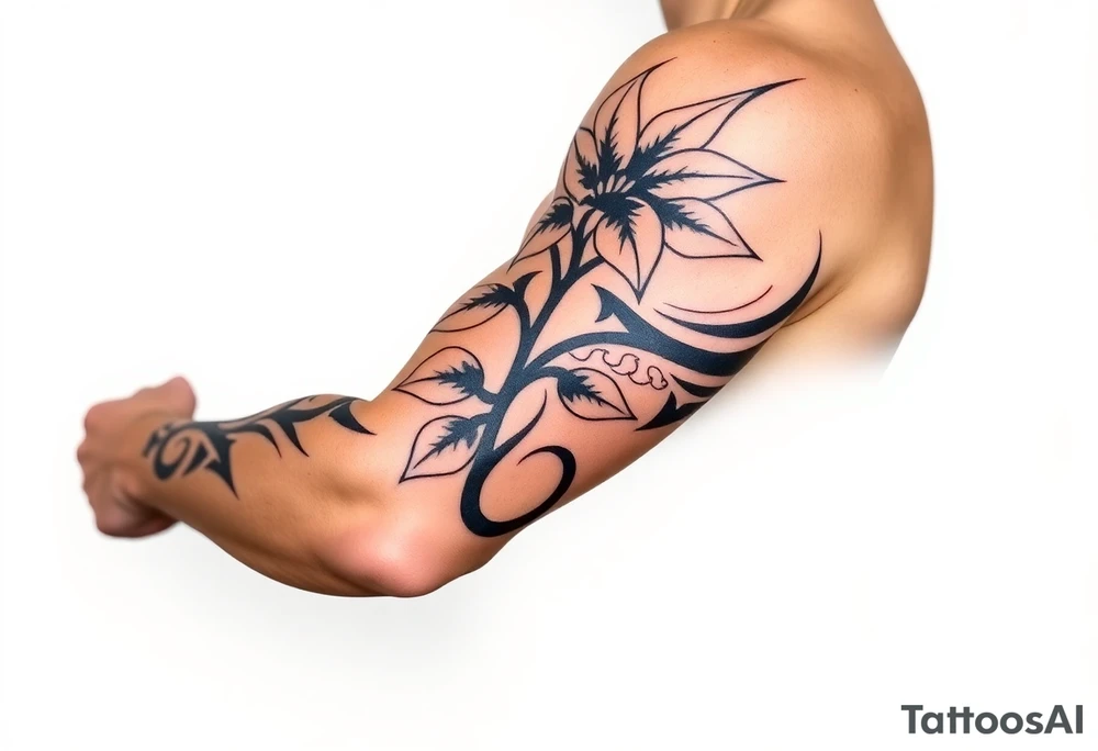 Pepper plant peach tree tattoo idea