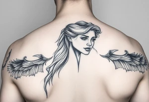 Something about a woman inspires women that have been through childhood trauma and have become strong and don't let anything bother them in life tattoo idea