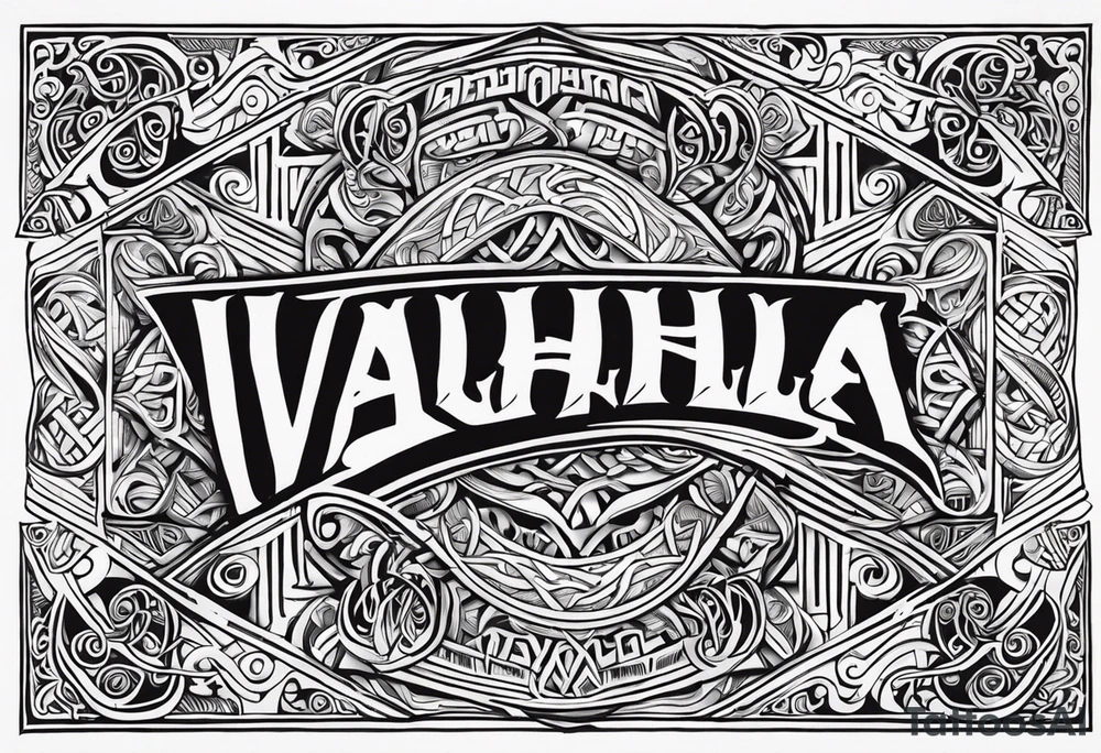 Valhalla viking gods tattoo idea