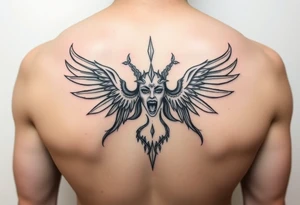 Aquarius theme mysterious screams power elegant and feminine small tattoo idea