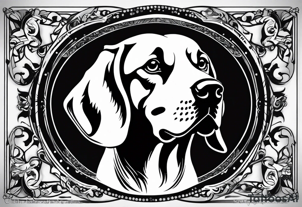 beagle barking tattoo idea