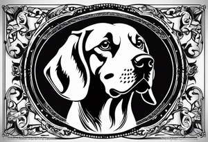 beagle barking tattoo idea