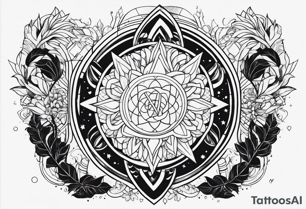 Love, source, abundance, Gemini symbol tattoo idea