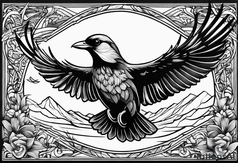 Birds in Flight tattoo idea