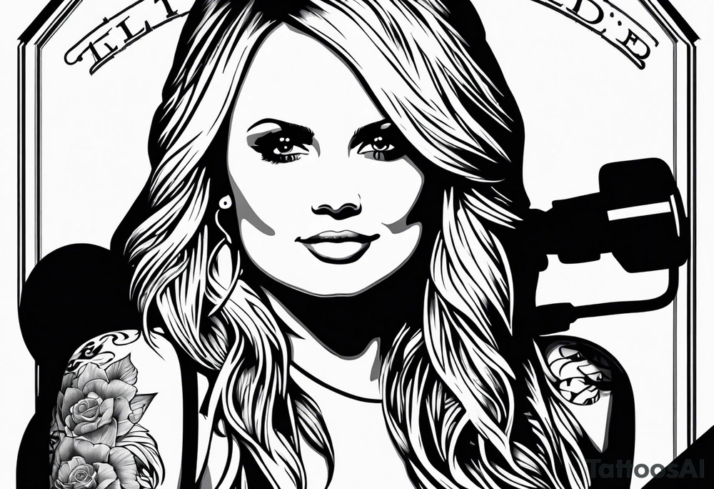 Miranda lambert with microphone tattoo idea
