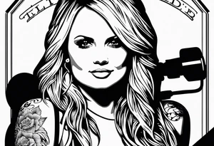 Miranda lambert with microphone tattoo idea