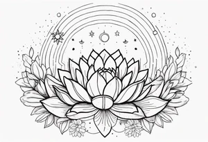 fine line with sun, stars, floral, dots, succulent
. Sternum tattoo tattoo idea