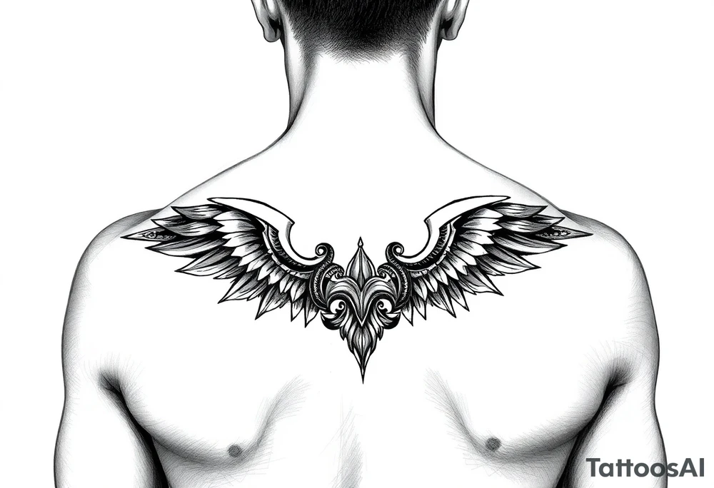 Elegant tattoo for under the shoulders tattoo idea