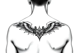 Elegant tattoo for under the shoulders tattoo idea