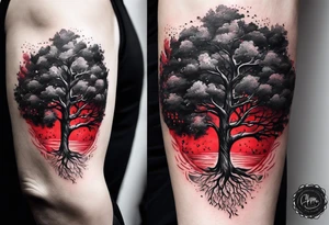 Red-black tree with binary code tattoo idea