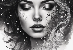 Resurrection strength and courage Beautiful Woman walking through fire and chaos to inner peace and self-love  ethereal tattoo idea