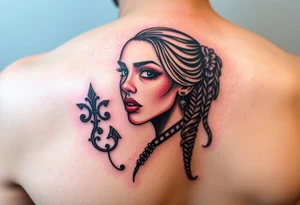 Lowrider art of a gangsta sadgirl tattoo idea