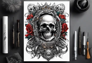 open book, no background tattoo idea